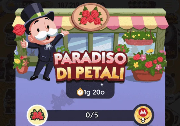 Evento Paradiso Dei Petali Monopoly Go (Elenco dei Premi)